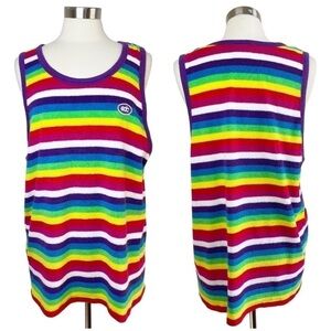 INSOMNIAC EDC Rainbow Terrycloth Tank size L